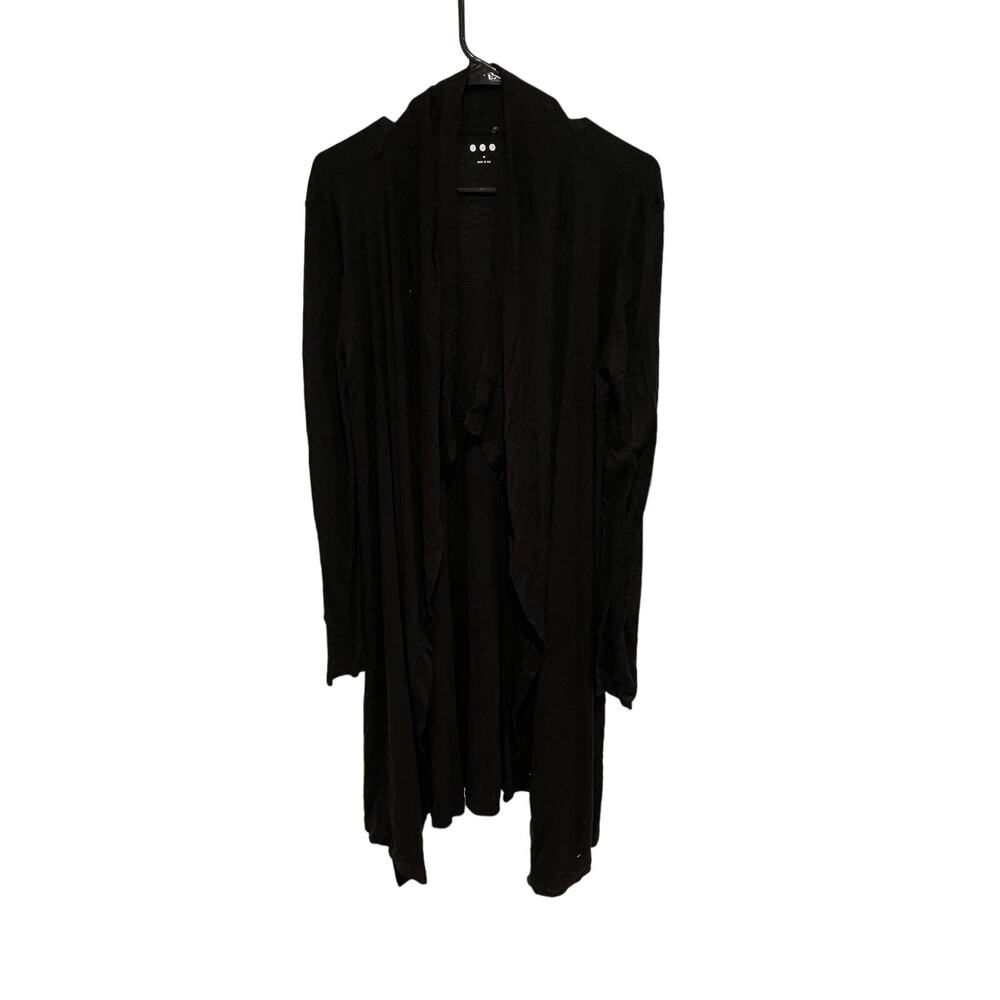 Three dots long black cardigan size medium